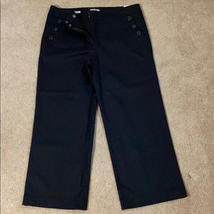 Loft Black wide leg capris